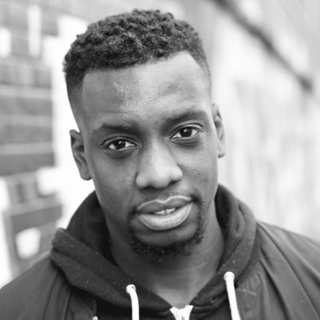 Leke Apena, a young black man with short hair in a casual top.